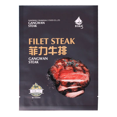 Schwarzer Verpacken- der Lebensmittelbeutel 500g 200g mit Reißverschluss für Fleisch