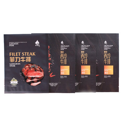 Schwarzer Verpacken- der Lebensmittelbeutel 500g 200g mit Reißverschluss für Fleisch