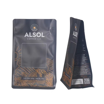 OEM und ODM Vierseitig versiegelte vertikale Kaffeebeutel Lebensmittelverpackung