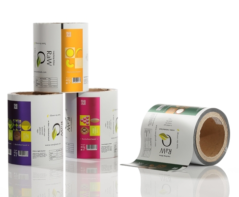 Speziell gedruckte flexible Lebensmittelverpackung Rollen Film für Stück und Scheiben Käse Gewürze Kekse Kekse Süßigkeiten Sauce
