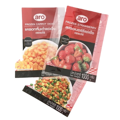 Für die Verpackung von Lebensmitteln Drei-Seitige Versiegelte Tasche Gefrierter Gemüse Obst Verpackungstaschen Vakuum Plastiktüten