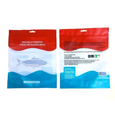 Druckte Mylar Zip Lock Tasche Snack Verpackungstasche Stehen Sie auf Tasche für Lebensmittel Snack wiederverwendbare holographische Verpackungstaschen