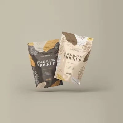 Wiederverschließbare Verpackung für Lebensmittel, Stehen Sie auf Tasche Matte Oberfläche Reißverschlussbeutel mit Ventilfolie Reißverschluss Kaffeebeutel