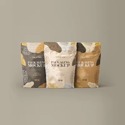 Wiederverschließbare Verpackung für Lebensmittel, Stehen Sie auf Tasche Matte Oberfläche Reißverschlussbeutel mit Ventilfolie Reißverschluss Kaffeebeutel