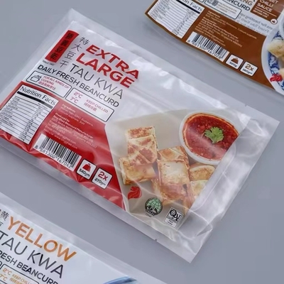 Speziell gedruckte Lebensmittelverpackungstüte Drei Seiten Versiegelungstüte Nylonverpackung Tiefkühltasche aus Knödeln Meeresfrüchte Garnelen