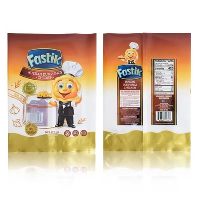 Personalisierte flexible Verpackung mit Logo zum Einfrieren und Frischheitskonservieren ist eine dreiseitige versiegelte Tasche
