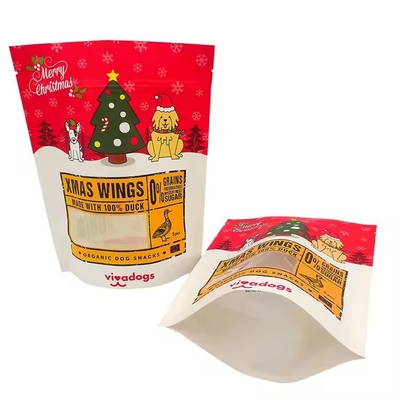 Lebensmittelverpackungstüte mit Kraftpapier, Druckschmiede, Reißverschluss, Stehbeutel mit klarem Fenster