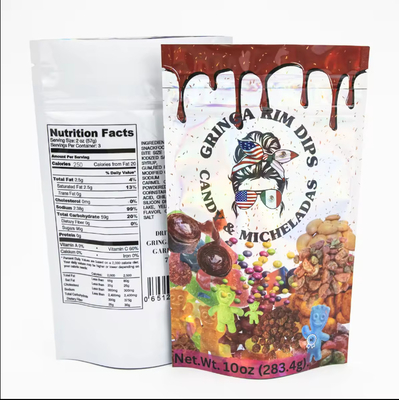 Fabrik Maßgeschneiderte Druckzucker Lebensmittelverpackung Kunststoffverpackung Aluminiumfolie Mylar Stand Up Pouch Bag Die Cut Mylar Bag