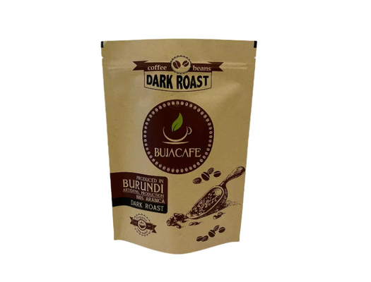 Kompostierbares, biologisch abbaubares Stand-up Flachboden Kraftpapier Lebensmittelverpackung Reißverschluss Tasche Kaffeebeutel mit Ventil