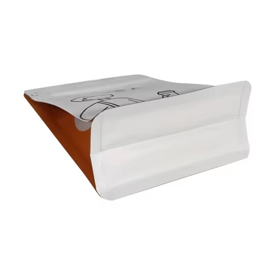 Recycelbares, maßgeschneidertes Flachboden 250g 1lb Bohnen Kaffeebeutel Ventilseite Gusset Seitenverpackung