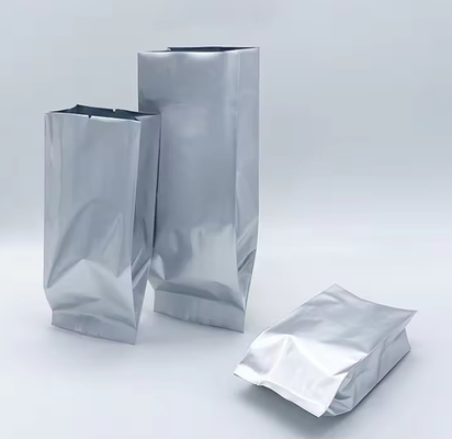 Glanzende Silberfolie aus Aluminiumoxid, Lamination, Wärmeversiegelung, Rückversiegelung, Seitenversiegelung, Gusset, Lebensmittelverpackung, Tasche, Kaffeebeinenbeutel