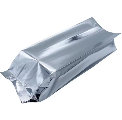 Glanzende Silberfolie aus Aluminiumoxid, Lamination, Wärmeversiegelung, Rückversiegelung, Seitenversiegelung, Gusset, Lebensmittelverpackung, Tasche, Kaffeebeinenbeutel
