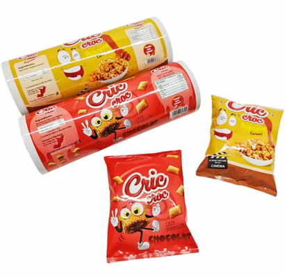 Kunststoffverpackung, gedruckte Verpackung, Beutel, Warmlaminierung, Lebensmittel, Snack-Tasche, BOPP, PET, Aluminium, CPP, PE, Kartoffelsplitter, versiegelte Filmrolle