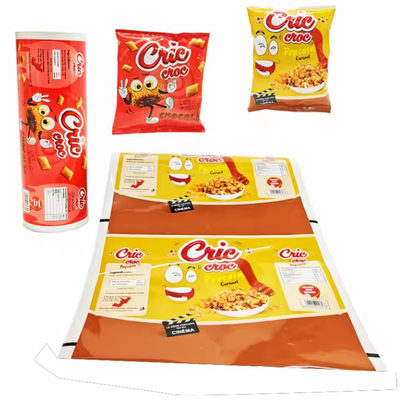 Kunststoffverpackung, gedruckte Verpackung, Beutel, Warmlaminierung, Lebensmittel, Snack-Tasche, BOPP, PET, Aluminium, CPP, PE, Kartoffelsplitter, versiegelte Filmrolle