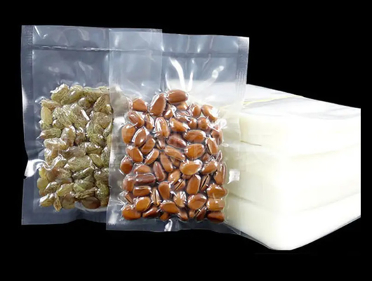 Lecksicherung Lebensmittelqualität Laminate Durchsichtige Nylon Fisch Meeresfrüchte Kunststoff Verpackung Wärmesiegel Vakuumsiegel Taschen