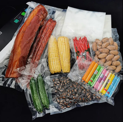 Lecksicherung Lebensmittelqualität Laminate Durchsichtige Nylon Fisch Meeresfrüchte Kunststoff Verpackung Wärmesiegel Vakuumsiegel Taschen