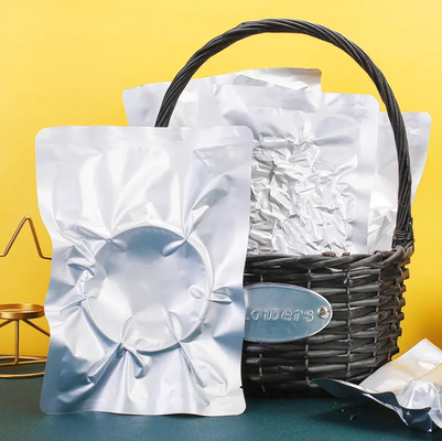 Silberfarbenes großes Vakuum-Siegelbeutel Aluminiumfolie Lebensmittelverpackungstüten Vakuum-Wärmesiegel
