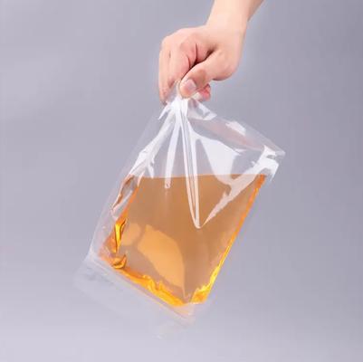 Maßgeschneiderter Flachboden Achtseitige Dichtung Klar Transparente Reißverschluss Trockenfrüchte Lebensmittel Reis Verpackung Kunststoff Stand-up Tasche