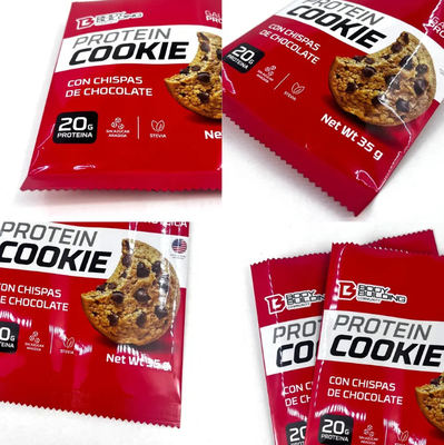 Custom Design Hochwertige 35g Cookie Verpackungstüten Lamierte Rücken Siegel Taschen Feuchtigkeitsdichte Kissen Taschen für Protein