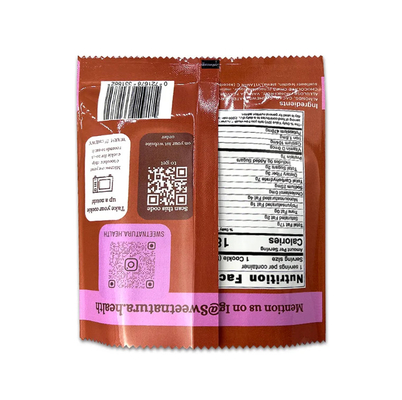 Custom Design Druck glänzende glänzende Oberfläche Aluminiumfolie Innen Rücken Siegel Taschen für Erdnussbutter Cookie Verpackung