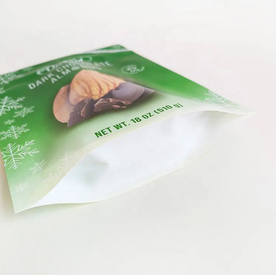 Maßgeschneiderter Druck Stand Up Tasche Reißverschluss Nuss Packung Kunststoff Snack Mandeln Cashew Nüsse Verpackungstüten