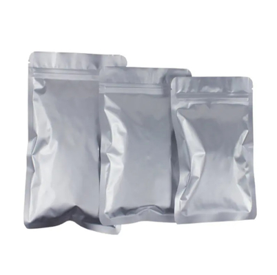 Hotsale Lebensmittelqualität wieder verschließbarer Kunststoffverschluss Reißverschluss Silber Tasche Mylar Reißverschluss Verpackung Drucken kundenspezifische Aluminiumtasche