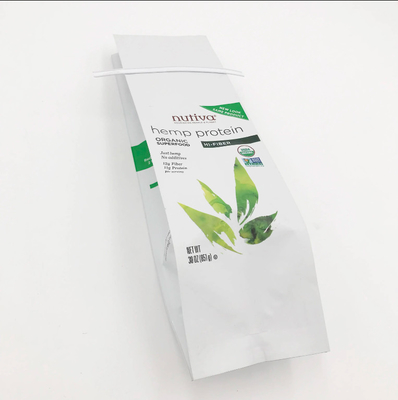 5 kg Verpackung Flachboden Stehende Reißverschlussseite Gusset Tasche
