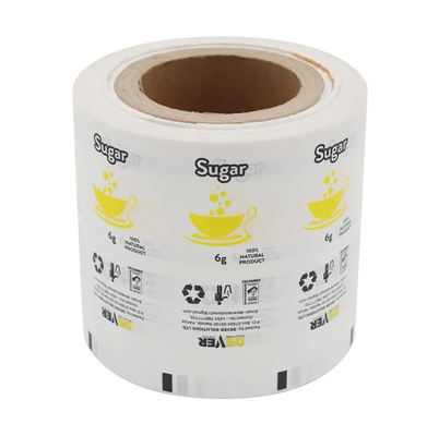 Großhandel Maßgeschneiderte Kunststoffverpackungen Laminate Roll Film Zuckerpapierbeutel Automatische Verpackungsfolie zum Verkauf