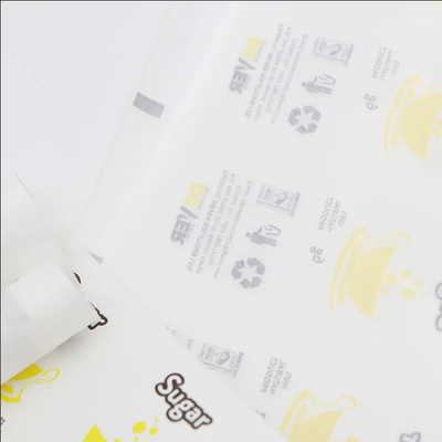 Großhandel Maßgeschneiderte Kunststoffverpackungen Laminate Roll Film Zuckerpapierbeutel Automatische Verpackungsfolie zum Verkauf