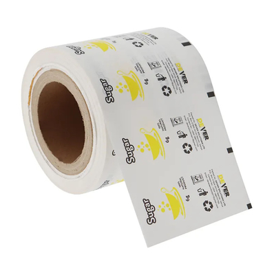Großhandel Maßgeschneiderte Kunststoffverpackungen Laminate Roll Film Zuckerpapierbeutel Automatische Verpackungsfolie zum Verkauf