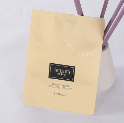 Kleine Mini-Aluminiumfolie Kosmetische Probenbeutel 3 Seiten versiegelt Flachbeutel für Hautpflege Lotion Creme Pack