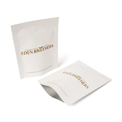 Großhandel hochwertige Druck-Druck-Tasche mit 3 Seiten-Siegeln Flat Custom Kraft Weiß Flat Tasche zum Verkauf
