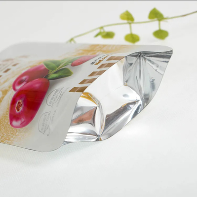 Custom Print Matte Aluminiumfolie Plastikbeutel Lebensmittelverpackung Obst Doypack Reißverschlussbeutel Stehen Tasche Lebensmittelbeutel