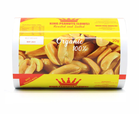 Fabrik für Kunststoff-Druckfilmrollen für Snacks/Kartoffelchips/Nüsse Verpackung, Lamierte kleine Taschen Snack Verpackung Filmrolle