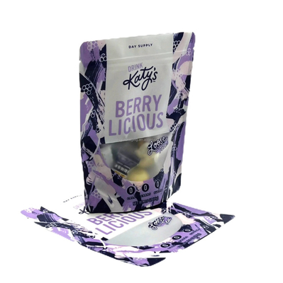 Recycelbare PET Mylar Ziplock Steh-Pocket-Tasche Kräuter Grüne Blätter Locker schwarzer Kaffee Doypack Sachet Matcha Teebeutel Lagerung
