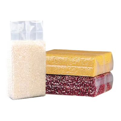 Billige transparente Nylon-Plastik-Verpackungstüte mit starker Seitenverbindung 1 kg/100 kg Vakuumverpackungstüten für Reisfutter
