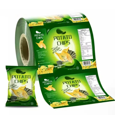 Automatische Verpackung Biologisch abbaubare Kunststofffolie Splitter Rollenfolie Beutel Kunststofffolie für Snacks