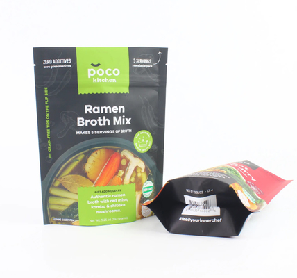 kundenspezifische recycelbare biologisch abbaubare Lebensmittelverpackungen geruchsfeste Tasche versiegelter Reißverschluss Stand-up Mylar Taschen