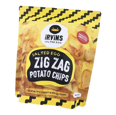 Kartoffelchips Verpackung Anpassung Ziplock Stehen Sie auf Aluminiumfolie Kunststoff-Lebensmittel-Packung Tasche für Chips Snack-Lebensmittel