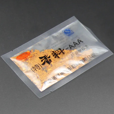 Öko-freundliche, maßgeschneiderte, gedruckte kleine Plastiktüte, Gewürze, Zucker, 3-seitige Versiegelung, transparente Lebensmittelverpackung