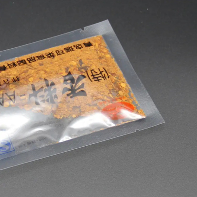 Öko-freundliche, maßgeschneiderte, gedruckte kleine Plastiktüte, Gewürze, Zucker, 3-seitige Versiegelung, transparente Lebensmittelverpackung