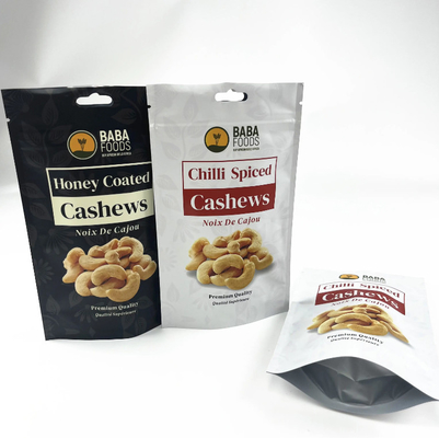 Free Samples Digital Printing Bags Mylar Bag Zipper Smell Proof Nut Cashew Packaging Pouch Matte Surface Doypack Für Nüsse