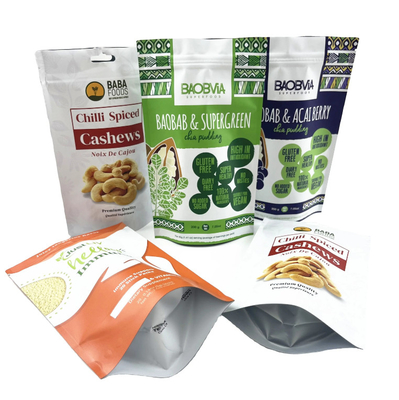 Free Samples Digital Printing Bags Mylar Bag Zipper Smell Proof Nut Cashew Packaging Pouch Matte Surface Doypack Für Nüsse