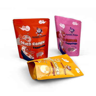 Wiederverwendbarer Versiegelter Plastikverschlussbeutel Biskuit Snack Lebensmittel Stand-up Tasche Feuchtigkeitsdichte Versiegelte Verpackung