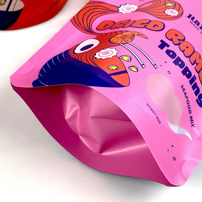 Wiederverwendbarer Versiegelter Plastikverschlussbeutel Biskuit Snack Lebensmittel Stand-up Tasche Feuchtigkeitsdichte Versiegelte Verpackung