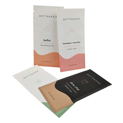 Drei Seiten versiegelte kleine Beutel biologisch abbaubarer Druckbeutel für Kaffee, Tee, Süßigkeiten, Snacks, Speiseverpackungen, Probenbeutel