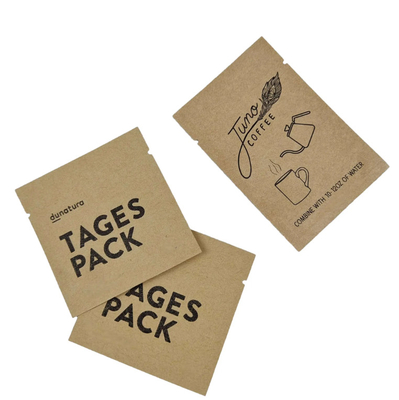 Drei Seiten versiegelte kleine Beutel biologisch abbaubarer Druckbeutel für Kaffee, Tee, Süßigkeiten, Snacks, Speiseverpackungen, Probenbeutel