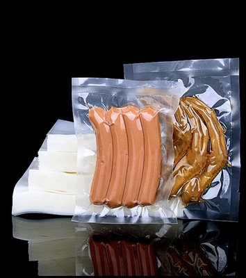 Kundenspezifischer Kunststoff in Lebensmittelqualität, Reinaluminium, Transparenter 3-Seiten-Siegel-Vakuumbeutel, Dampfbeutel, Lebensmittelaufbewahrungsverpackung