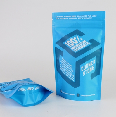Kundenspezifische hochsperrende matte Pulverstift-Verpackungstüte mit Reißverschluss und Aluminiumfolien-Standbodenbeutel