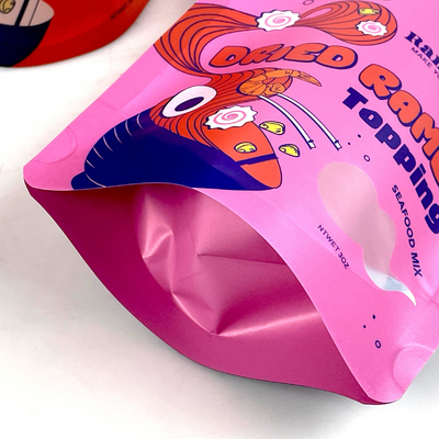 Wiederverwendbarer Versiegelter Plastikverschlussbeutel Biskuit Snack Lebensmittel Stand-up Tasche Feuchtigkeitsdichte Versiegelte Verpackung